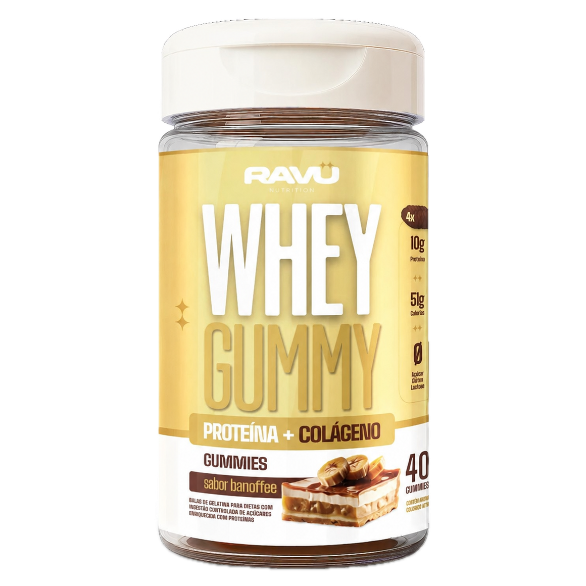 Whey em Goma RAVU Chocolate ou Banoffe 200 g