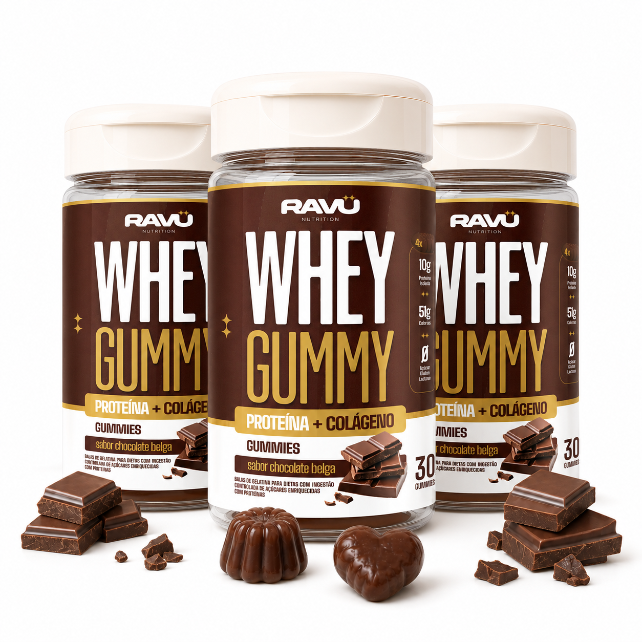 Whey Gummy RAVU — Chocolate e Banoffe 150 g