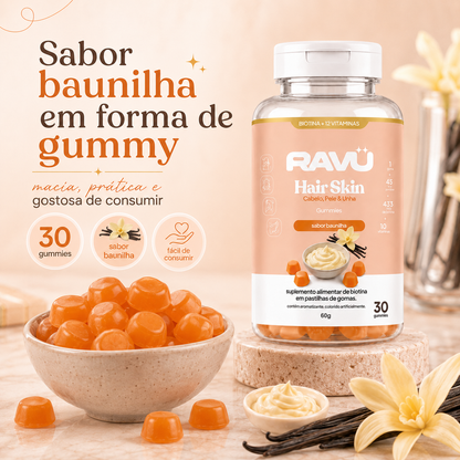 Hair Skin Gummy RAVU | Baunilha 150 g