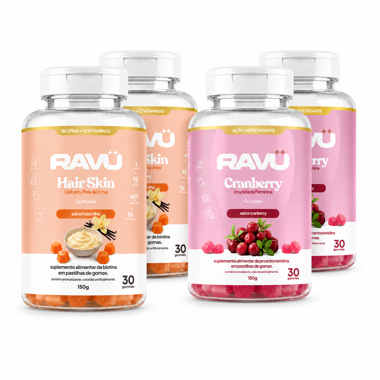 Combo Glow RAVU — Hair Skin + Nail + Cranberry