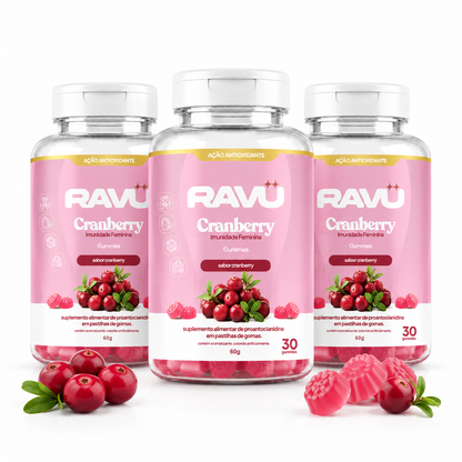 Cranberry Imunidade Feminina Gummy RAVU — Cranberry 150 g