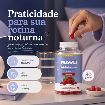 Melatonina Gummy RAVU | Morango 150 g