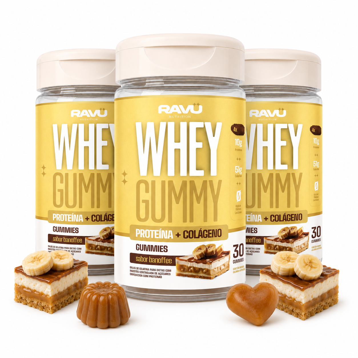 Whey Gummy RAVU — Chocolate e Banoffe 150 g