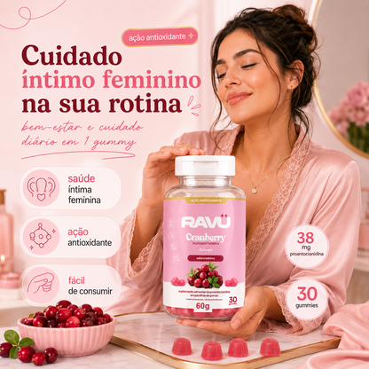 Cranberry Imunidade Feminina Gummy RAVU — Cranberry 150 g