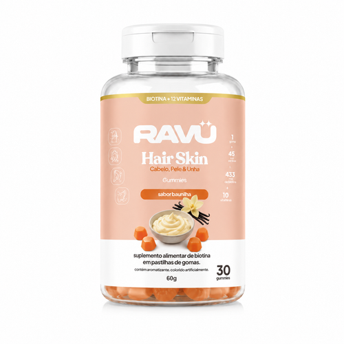 Hair Skin Gummy RAVU | Baunilha 90 g