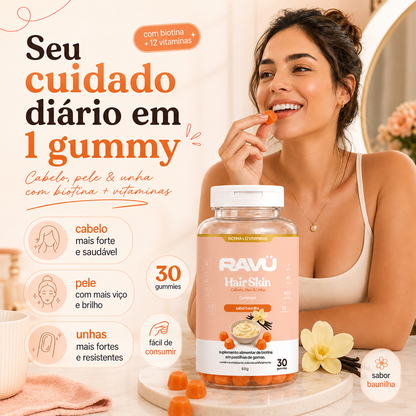 Hair Skin Gummy RAVU | Baunilha 150 g