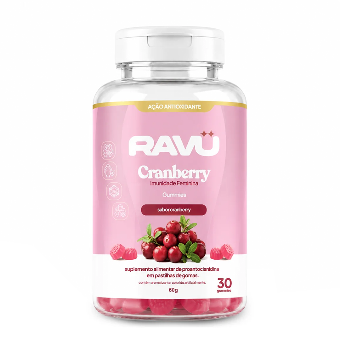 Imunidade Feminina Gummy RAVU | Cranberry 60 g