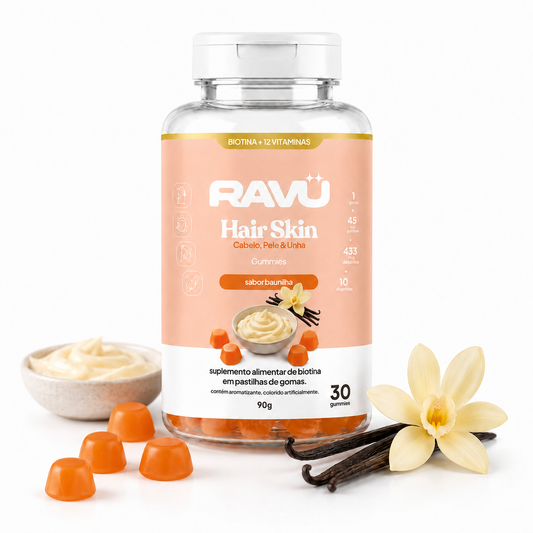 Hair Skin Gummy RAVU | Baunilha 90 g