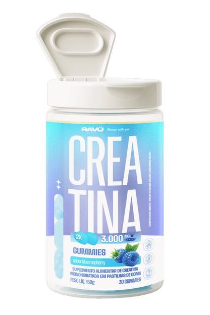 Ravu® Combo Corpo e Mente - Creatina, Whey Gummy, Hair Skin + Nail e Night Moon