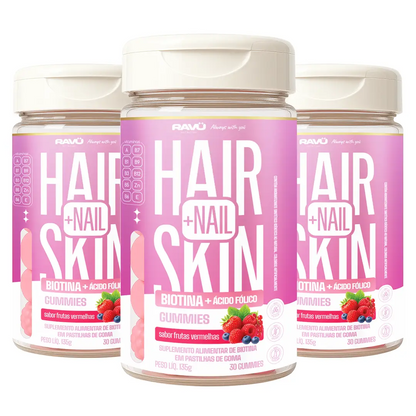 Ravu® Hair Skin + Nail - Frutas Vermelhas 135 G