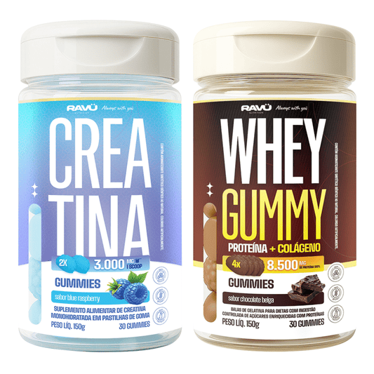 Ravu® Combo Performance Total - Creatina e Whey Gummy