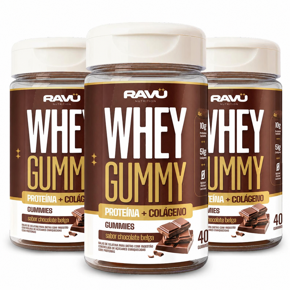 Whey Gummy RAVU | Chocolate e Banoffe 200 g