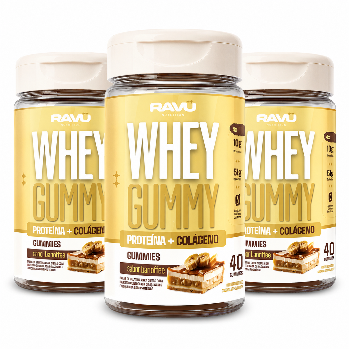 Whey Gummy RAVU | Chocolate e Banoffe 200 g