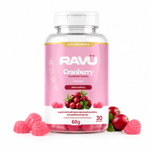Imunidade Feminina Gummy RAVU | Cranberry 60 g