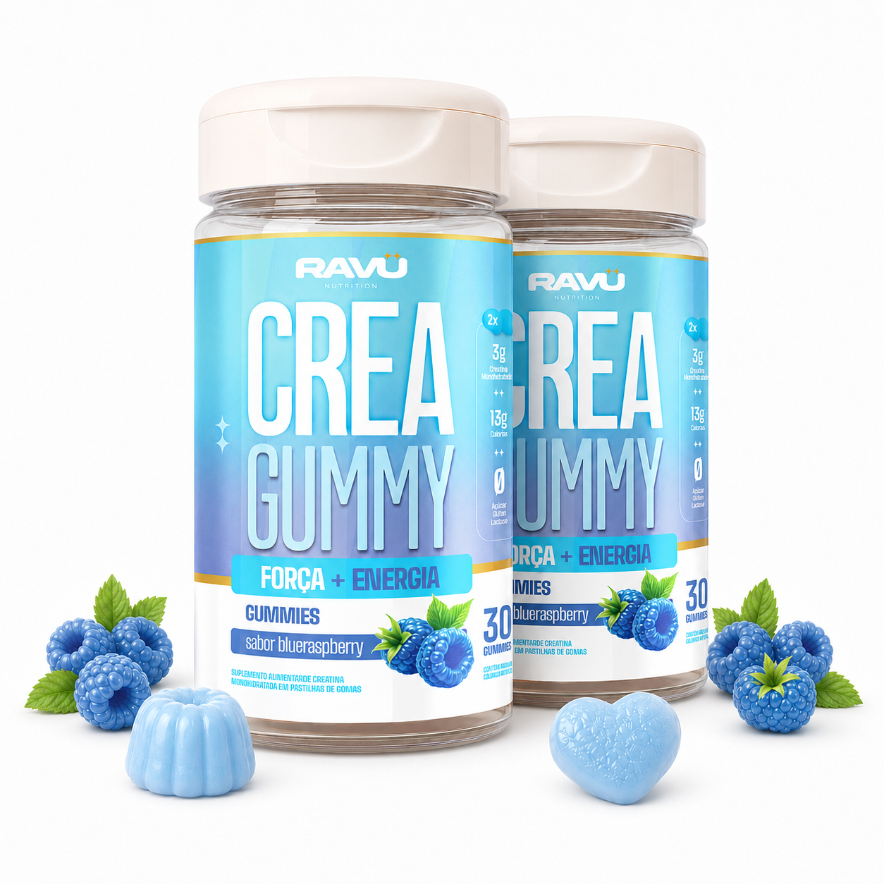 Creatina em Goma RAVU | Framboesa Azul 150 g