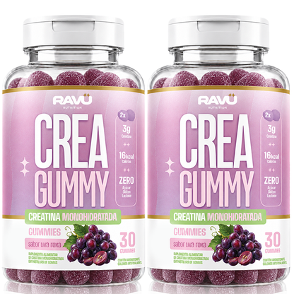 Creatina Gummy RAVU sabor uva roxa — 2 potes