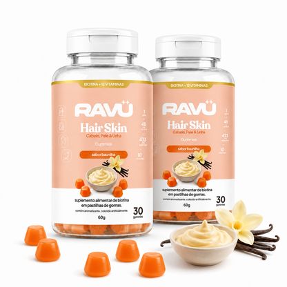 Hair Skin Gummy RAVU | Baunilha 90 g