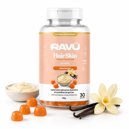 Hair Skin Gummy RAVU | Baunilha 90 g