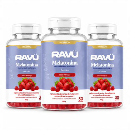 Melatonina Gummy RAVU | Morango 60 g