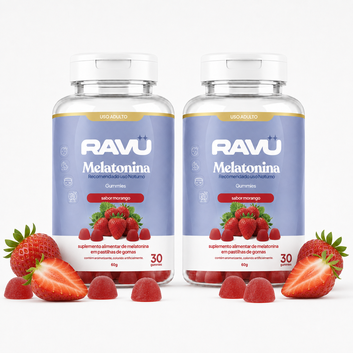 Melatonina Gummy RAVU | Morango 60 g